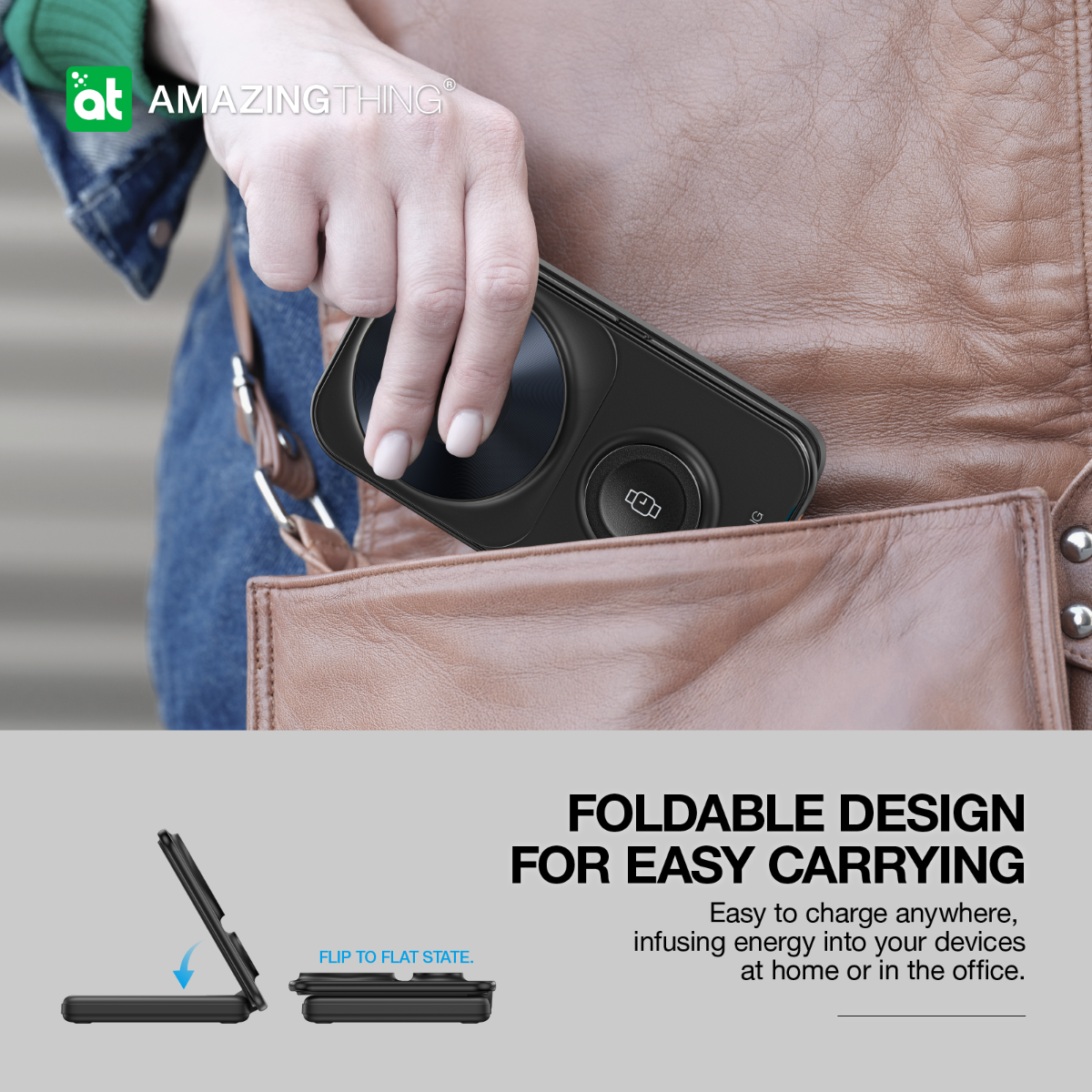 AMAZINGTHING 8000mAh MAGSAFE POWER STATION WITH STAND
