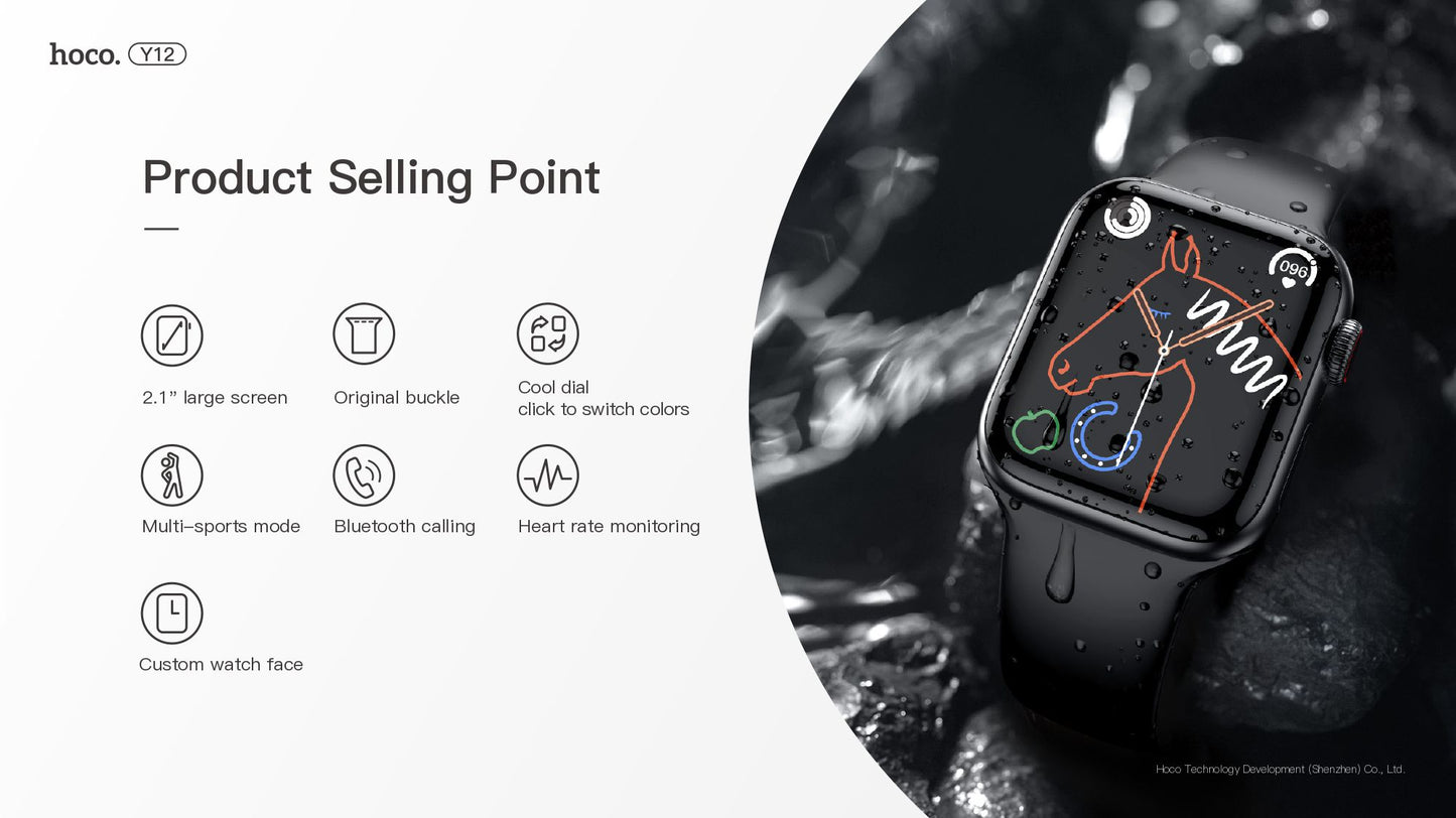 Hoco Y12 45mm Smart Sports Watch (Call Version) RRP $129