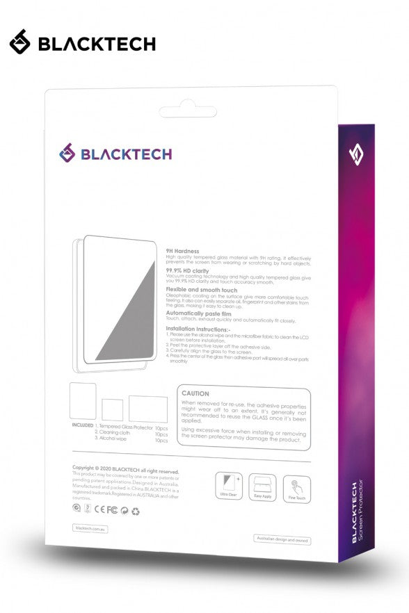 BLACKTECH iPad Tempered Glass Screen Protector RRP From $29