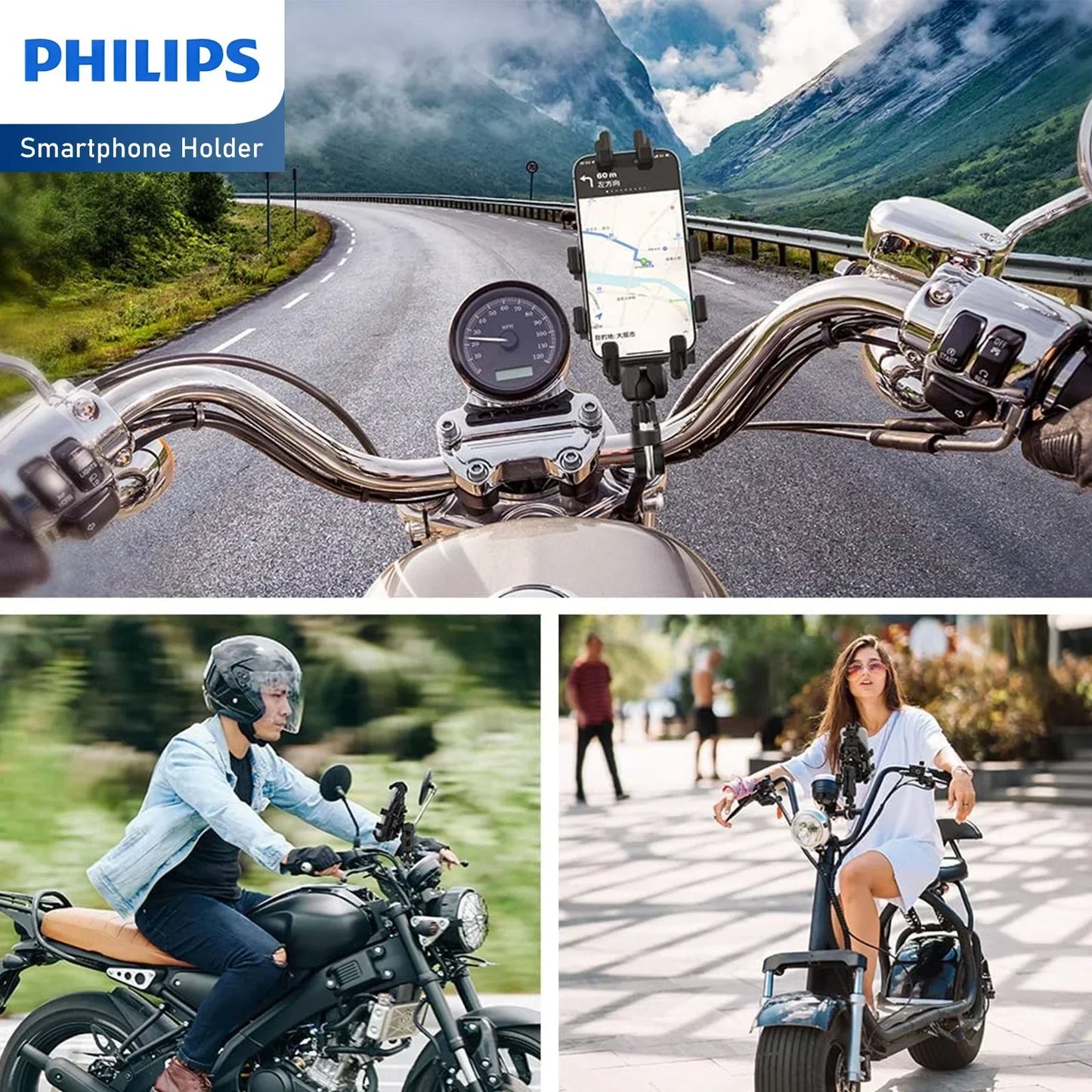 Philips Shockproof Phone Holder For Bike (DLK3536N) RRP $99