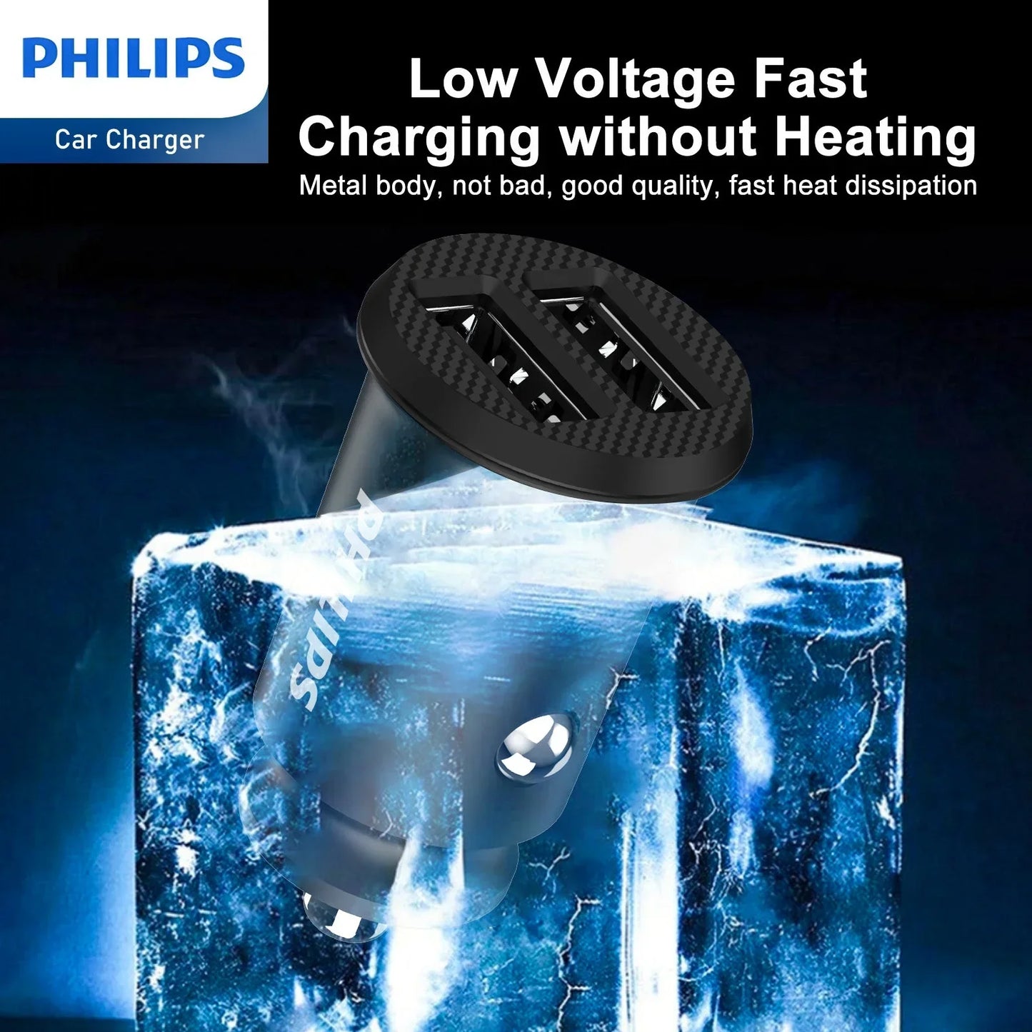 Philips Dual USB-A Port Car Charger (DLP2510) RRP $39