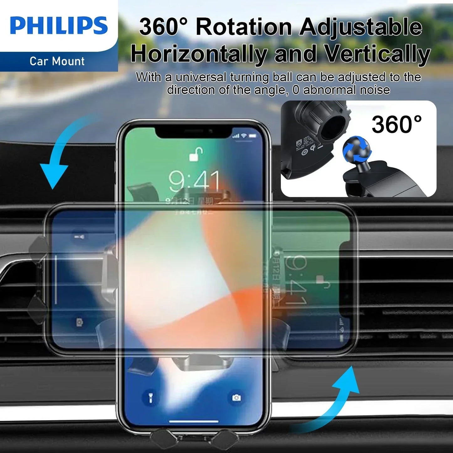 Philips Universal Car Mount Phone Holder (DLK3602) RRP $49