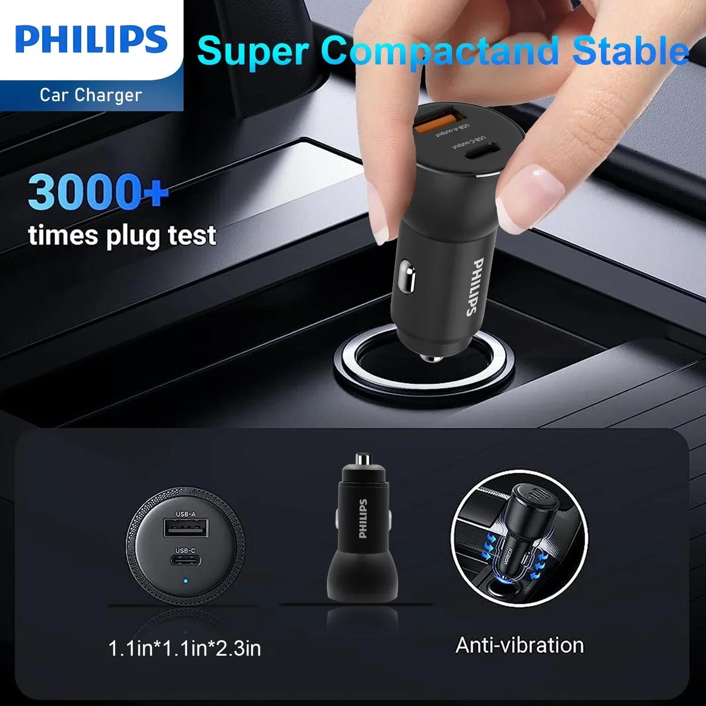 Philips QC+PD Car Charger (DLP2521) RRP $49