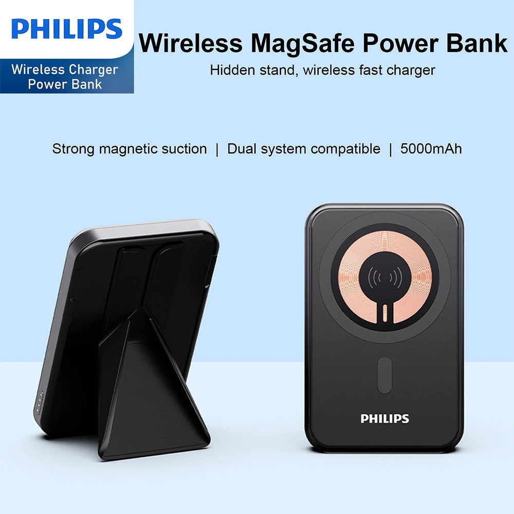 Philips 5000mAh 15W Wireless Charger Power Bank Wireless MagSafe Power Bank DLP2551Q RRP $89