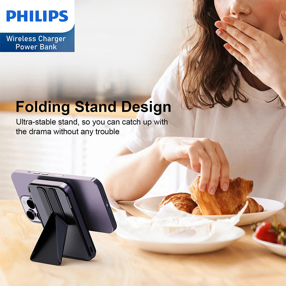 Philips 5000mAh 15W Wireless Charger Power Bank Wireless MagSafe Power Bank DLP2551Q RRP $89
