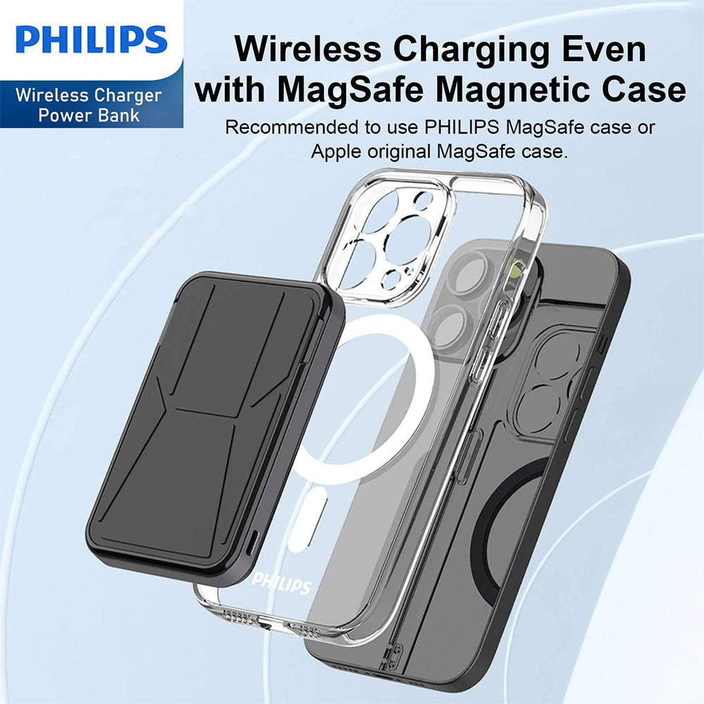 Philips 5000mAh 15W Wireless Charger Power Bank Wireless MagSafe Power Bank DLP2551Q RRP $89