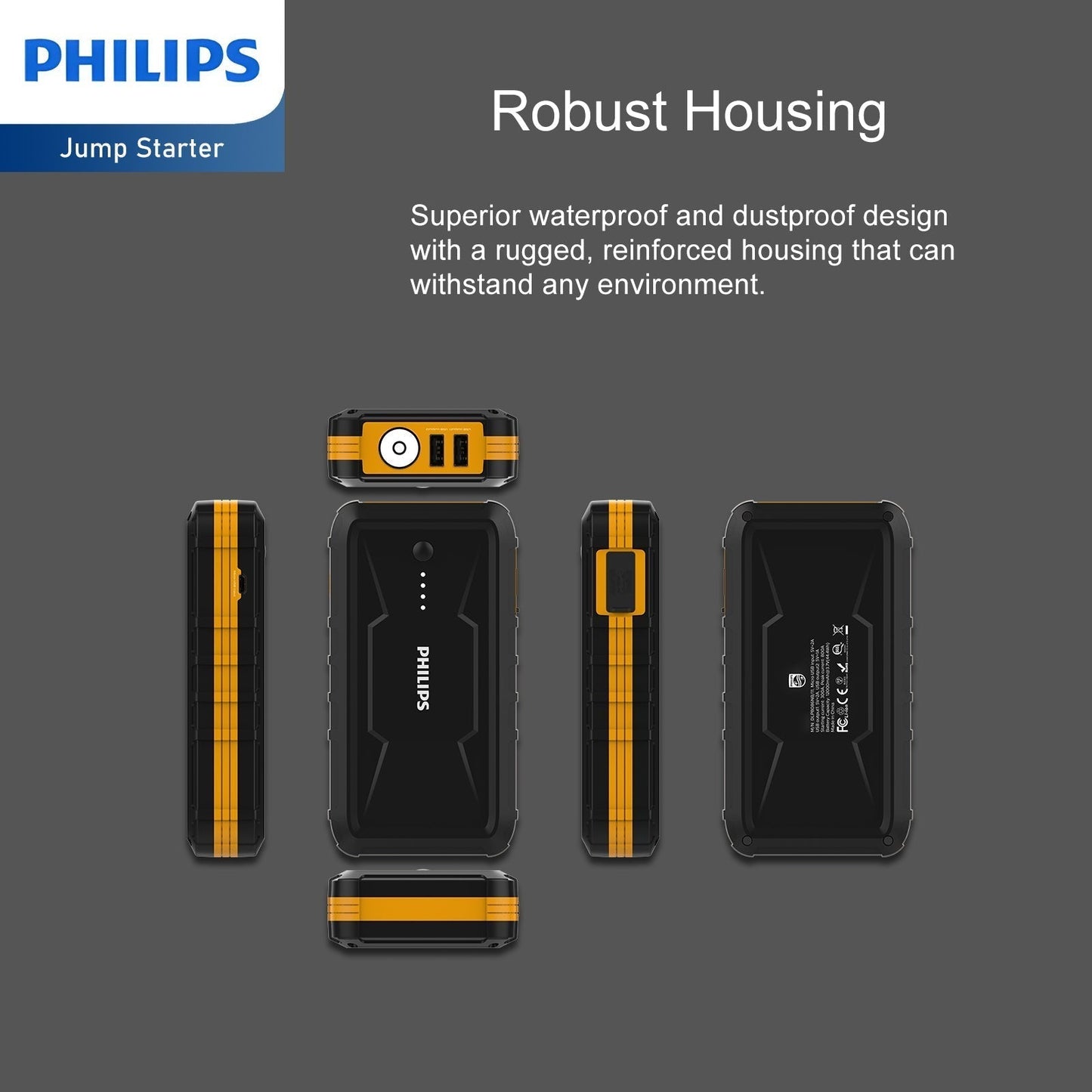 Philips 12000mAh Portable Car Battery Jump Starter (DLP8086NB) RRP $179
