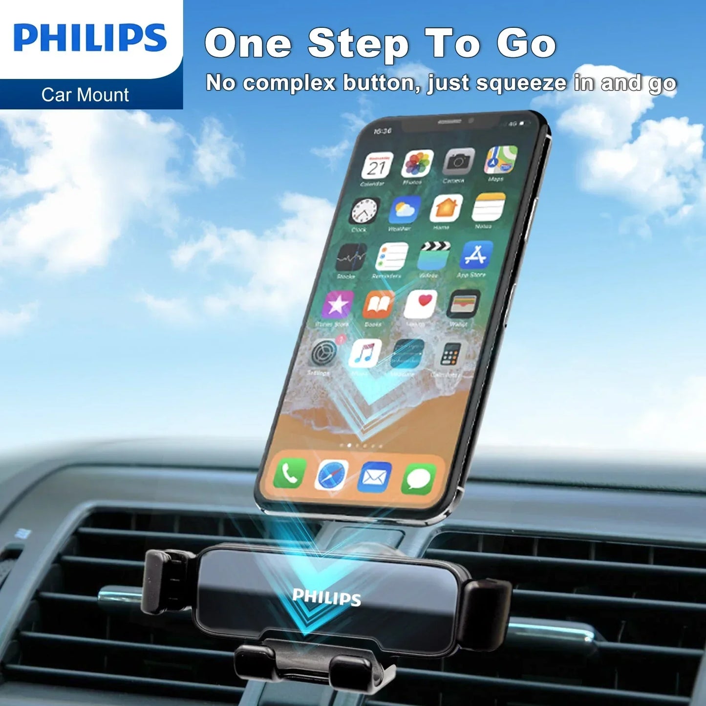 Philips Universal Car Phone Holder (DLK3601) RRP $39