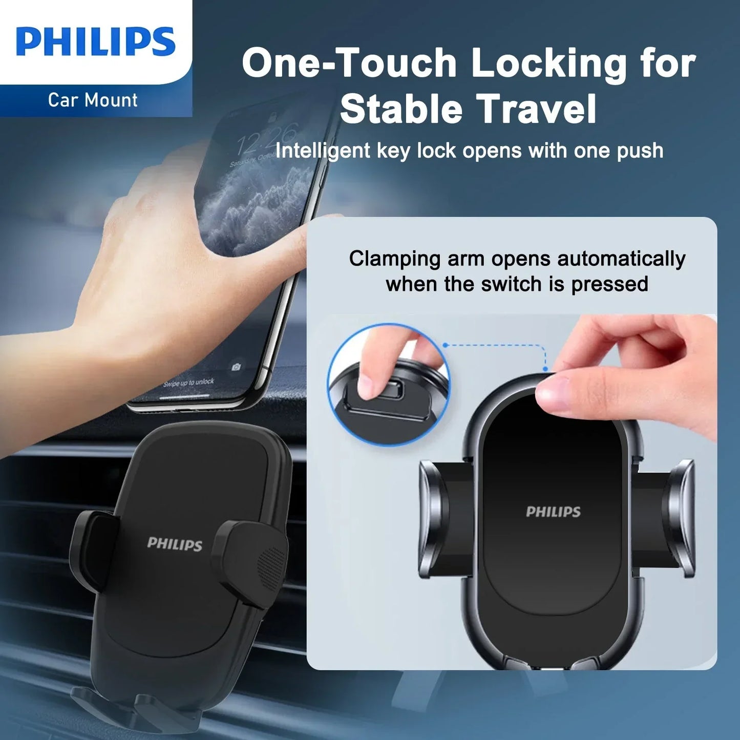 Philips Universal Car Mount Phone Holder (DLK3602) RRP $49