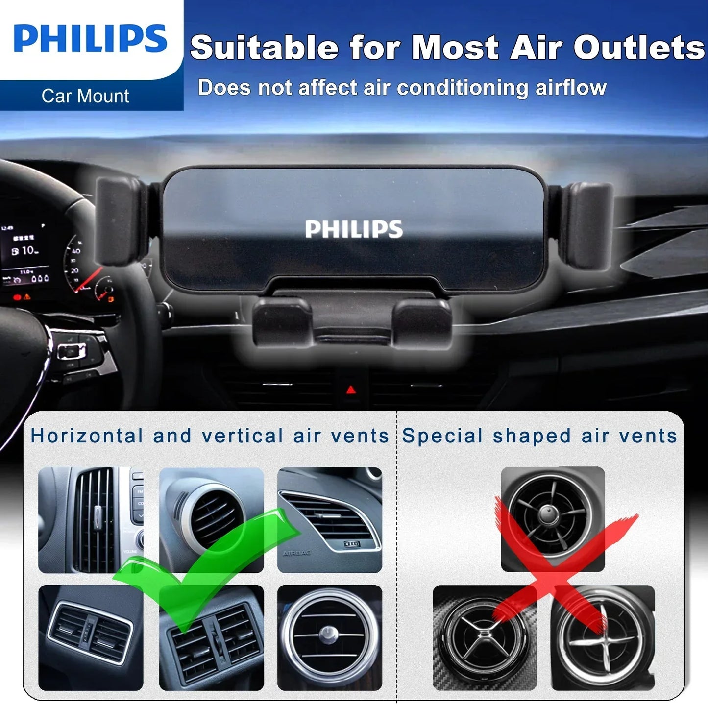 Philips Universal Car Phone Holder (DLK3601) RRP $39