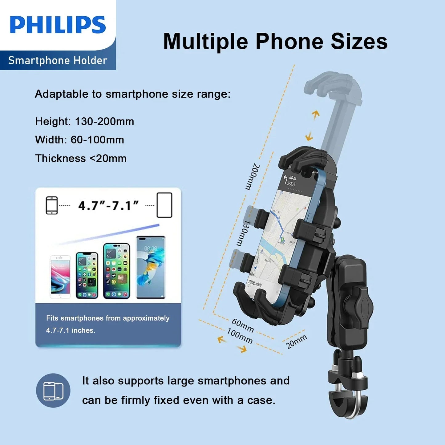 Philips Shockproof Phone Holder For Bike (DLK3536N) RRP $99