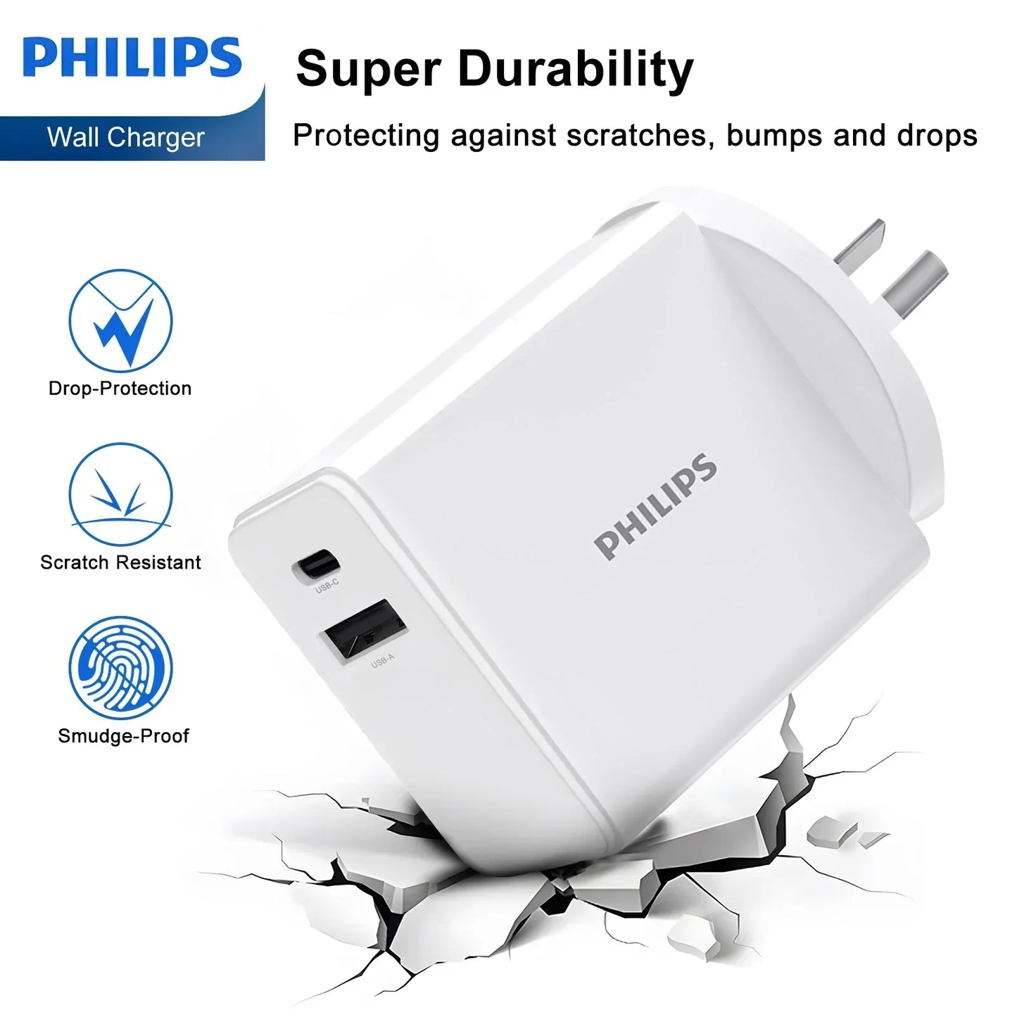 Philips 30W Power Adapter Wall Charger Plug DLP4343 RRP $49