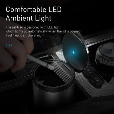 Baseus Premium Mini Car Ashtray with LED Light $39
