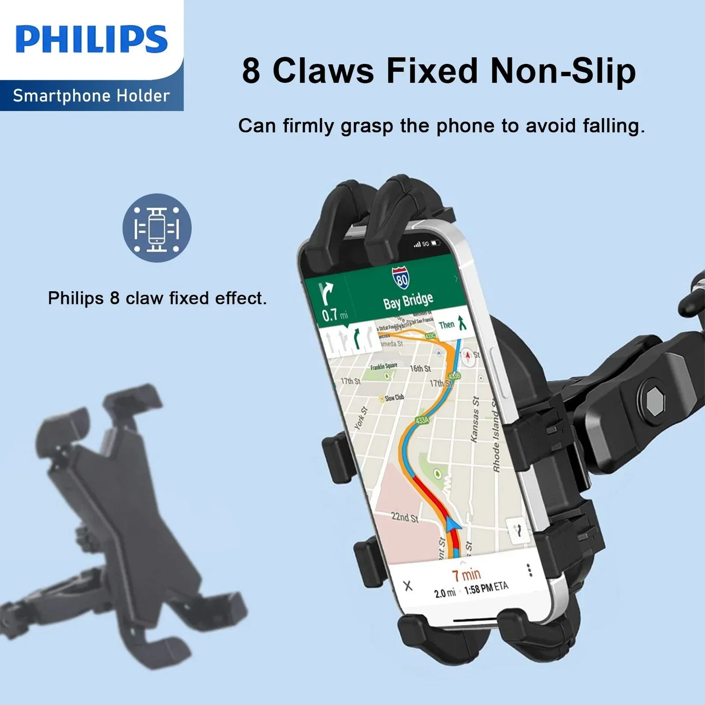 Philips Shockproof Phone Holder For Bike (DLK3536N) RRP $99