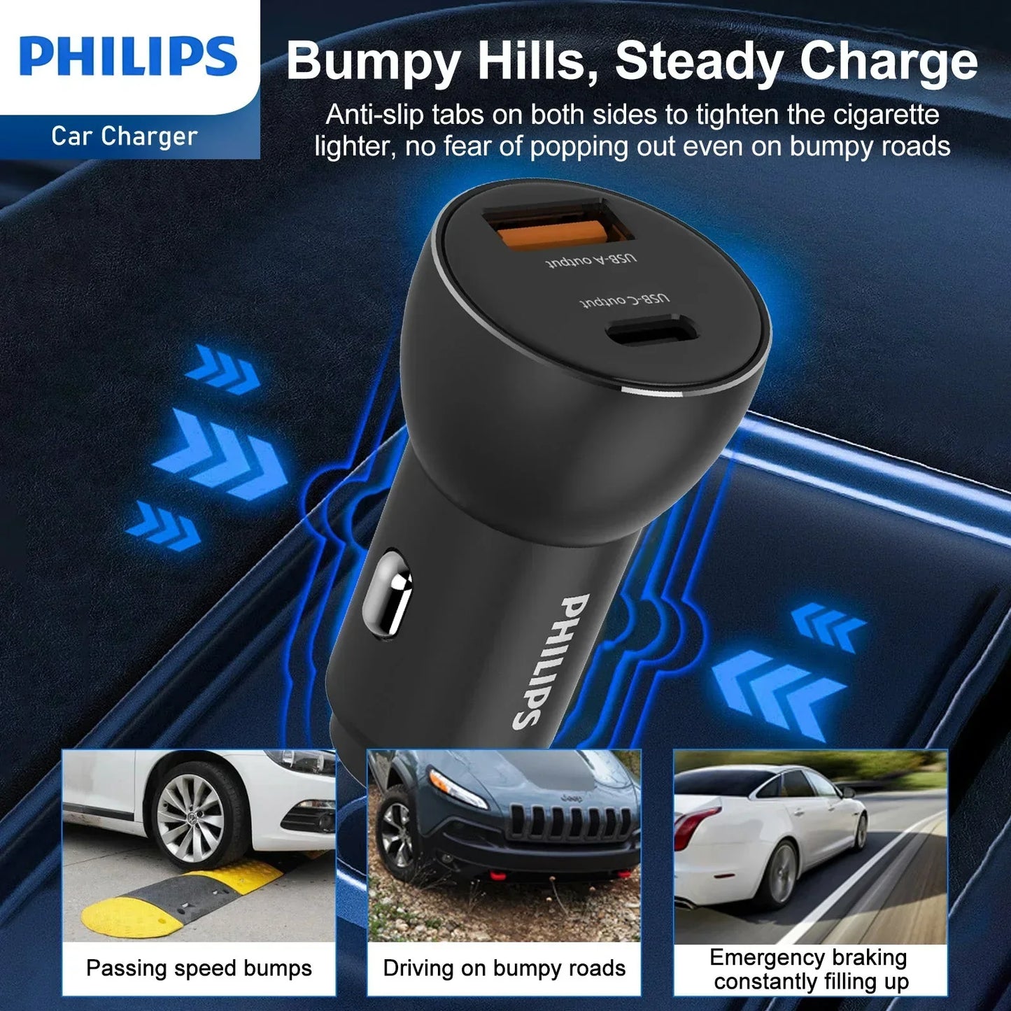 Philips QC+PD Car Charger (DLP2521) RRP $49