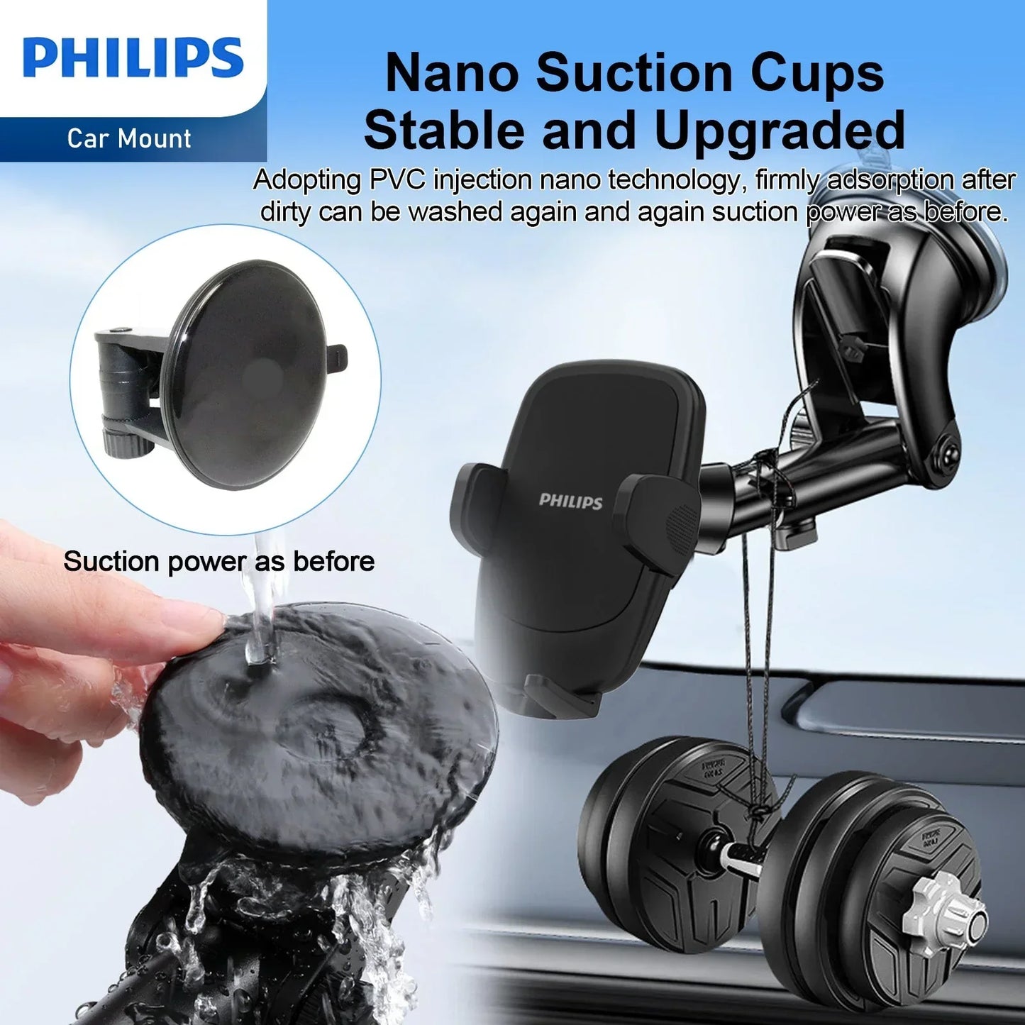 Philips Universal Car Mount Phone Holder (DLK3602) RRP $49