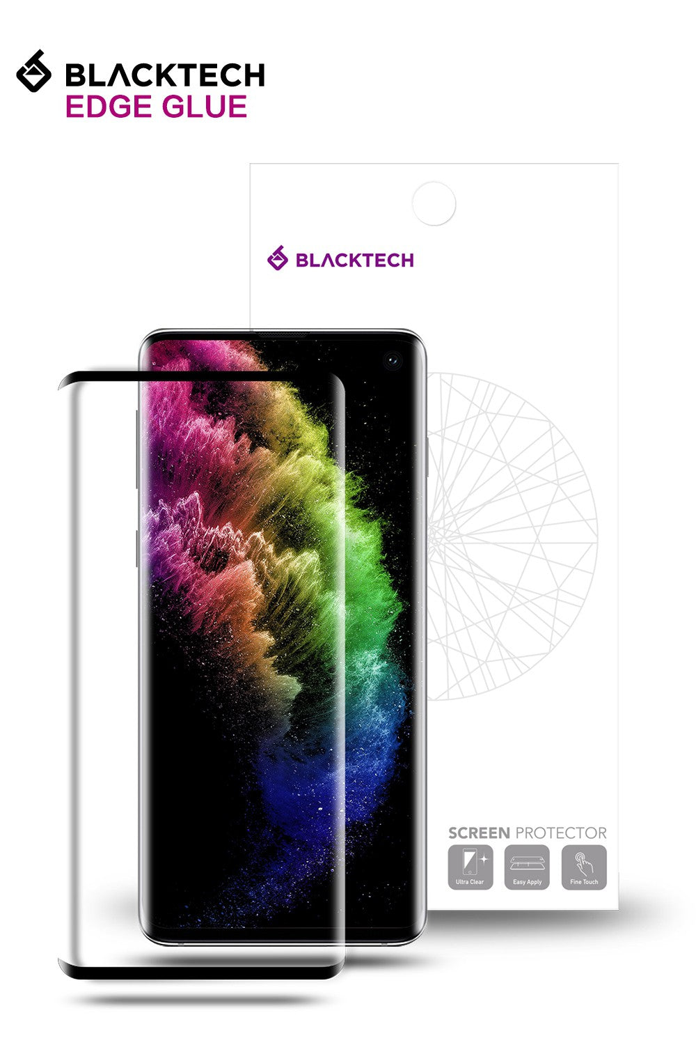 Individual Pack of 10 Samsung Galaxy S BLACKTECH Tempered Glass RRP From $15