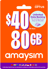 Amaysim Prepaid Sim Card Starter Pack