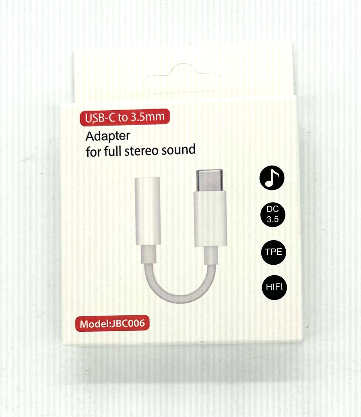 JBC-006 Type C to 3.5mm Headphones Jack Adapter RRP $15