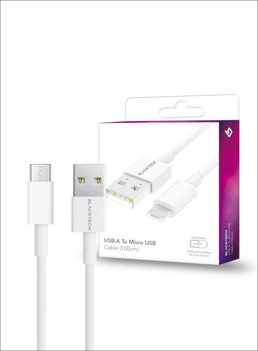 BLACKTECH USB-A To MICRO-USB Fast Charging Cable 1M RRP $15 Each