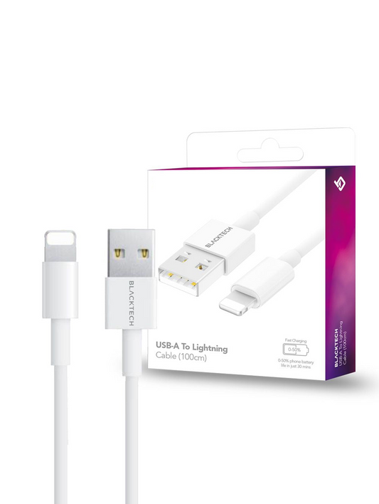 BLACKTECH USB-A To Lightning Fast Charging Cable 1M RRP $15 Each