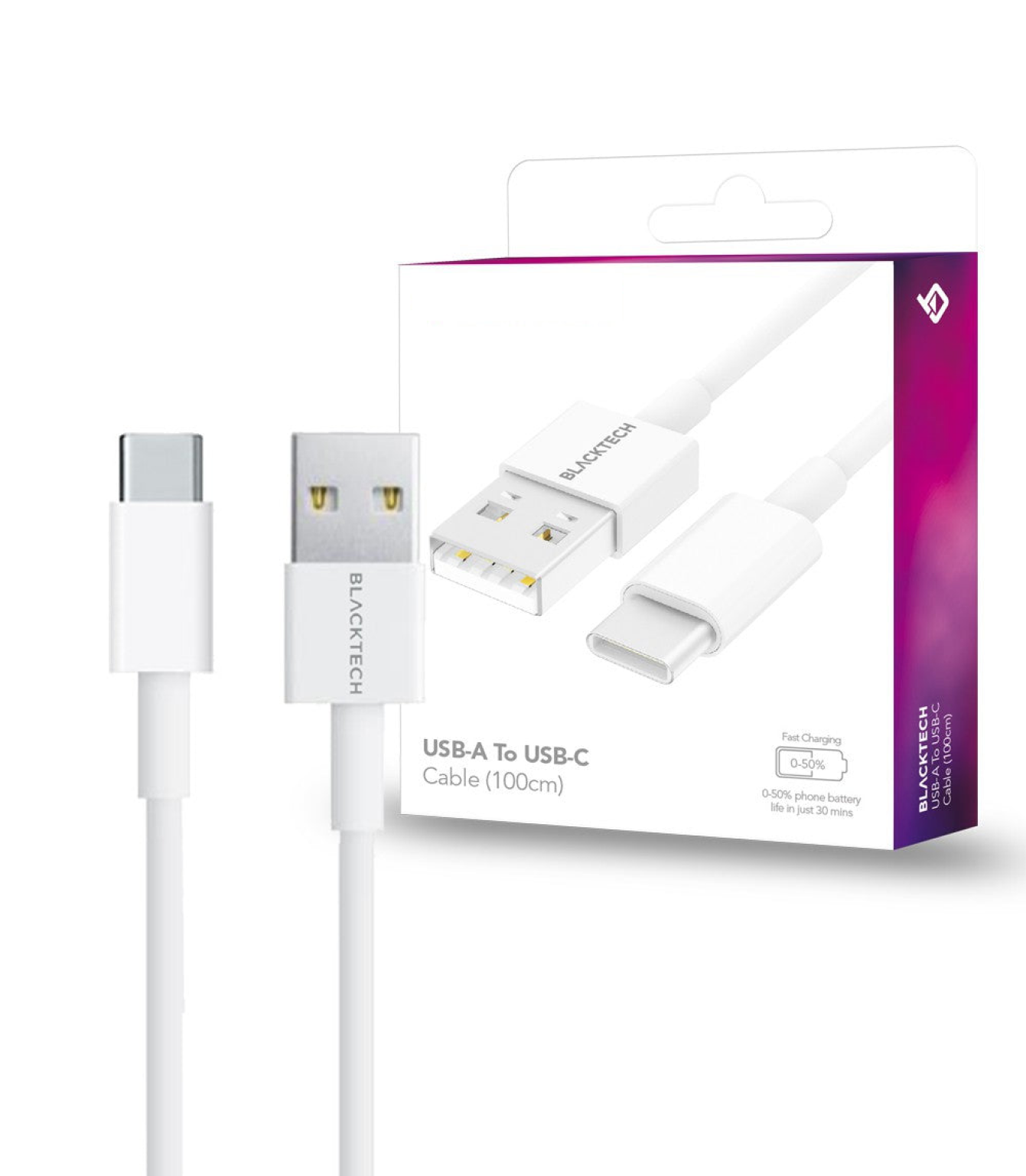 BLACKTECH USB-A To USB-C Fast Charging Cable 1M RRP $15 Each