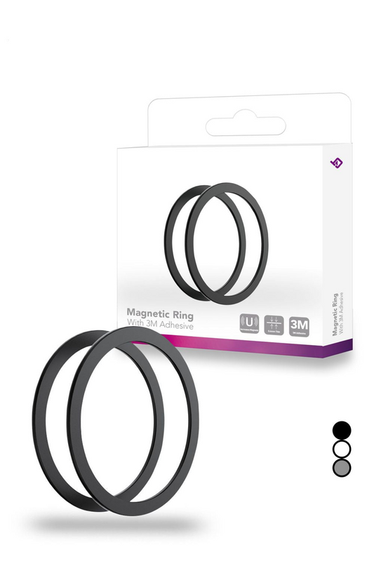 BLACKTECH Magnetic Ring 2Pcs Pack With Positioning Kit For All Phones RRP $15