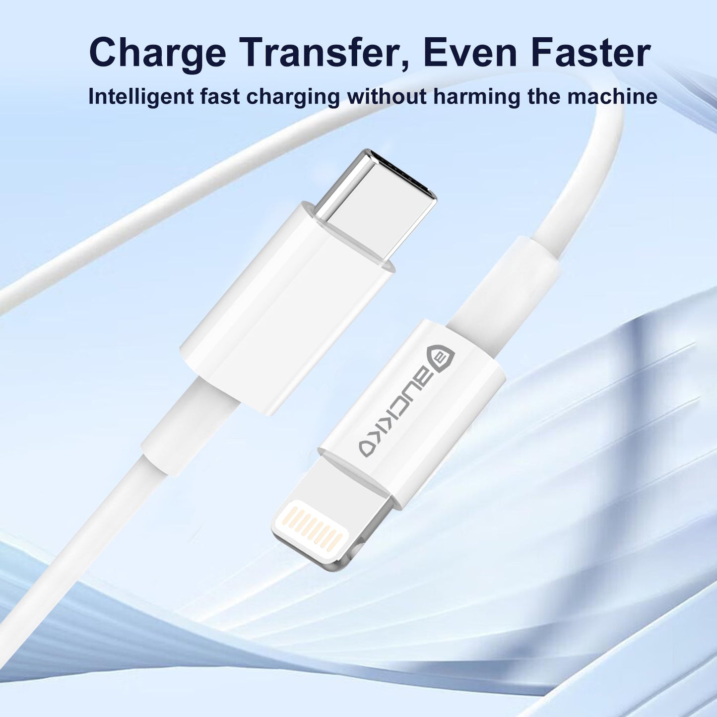 Buckko USB-C To Lightning PD Fast Charging Cable 100cm RRP $18