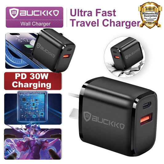 Buckko 30W Type C USB A Charging Fast Charging SAA Approval RRP $39